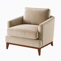 Polstersessel 78 x 82 x 88 cm Beige Textilbezug Holzfüße gepolstert