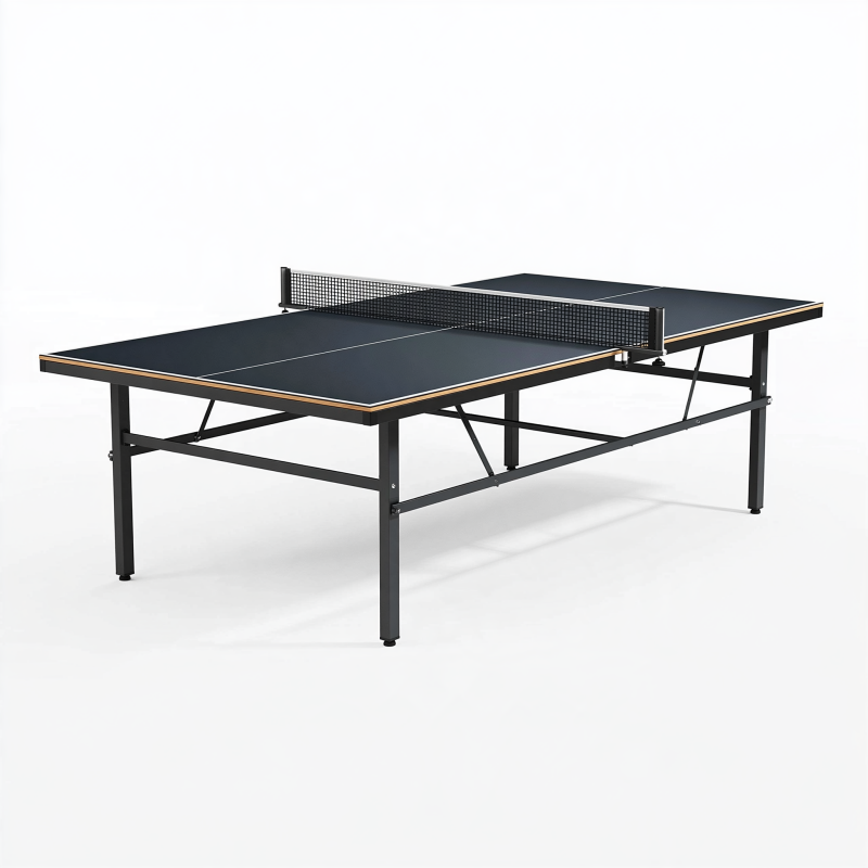 Tischtennisplatte 274 x 152 x 76 cm Schwarz Stahl Holzwerkstoff mit Netz