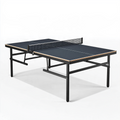 Tischtennisplatte 274 x 152 x 76 cm Schwarz mit Stahlgestell klappbar für Innenräume