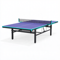 Tischtennistisch 274 x 153 x 76 cm violett mit Stahlgestell und Netz für Freizeitspiele