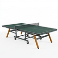 Tischtennisplatte 274 x 152.5 x 76 cm Grün mit Stahlgestell und klappbarer Spielfläche