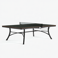 Tischtennistisch 274 x 152.5 x 76 cm aus Metall Schwarz Braun für den Außenbereich