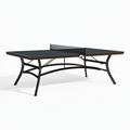 Tischtennisplatte 274 x 152.5 x 76 cm Schwarz Braun Metall klappbar