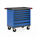 Werkstattwagen 77 x 46 x 97 cm aus Stahl Blau mit 7 Schubladen Rollwagen